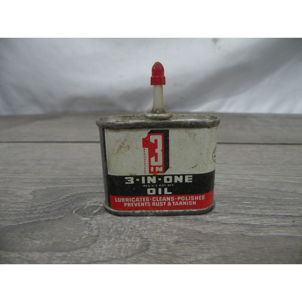 Vintage 3-IN-ONE Oil Can 1 Fl Oz Multi-Purpose Lubricant Can only, Empty